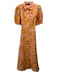 Abbey Glass Size L Pink, Orange & Yellow Polyester & Nylon Floral Brocade Dress Pink, Orange & Yellow / L