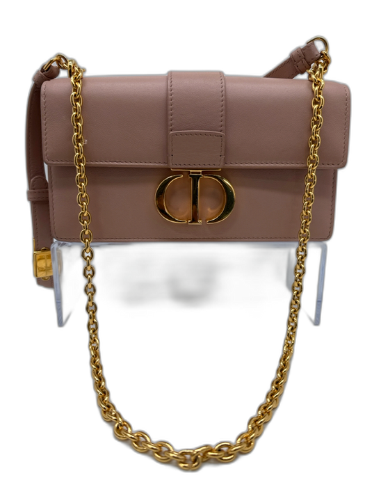 Christian Dior Mauve Pink Leather GHW Chain Strap Crossbody Bag Mauve Pink / S
