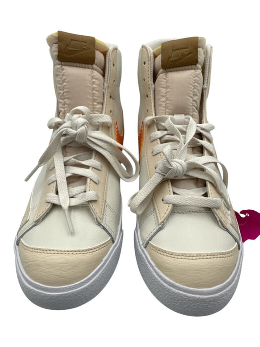 Nike Shoe Size 11 Like New White & Orange Leather Solid Sneaker Men's Shoes White & Orange / 11