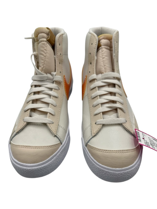 Nike Shoe Size 11 Like New White & Orange Leather Solid Sneaker Men's Shoes White & Orange / 11