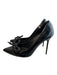 Burberry Shoe Size 38 Black Leather Pointed Toe Patent Bow Stiletto Heels Black / 38
