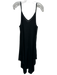 Elan Size XS Black Rayon Sleeveless Midi Dress Black / XS