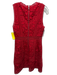 Alice + Olivia Size 4 Red Polyester Cut Outs Woven Split Neck Sleeveless Dress Red / 4