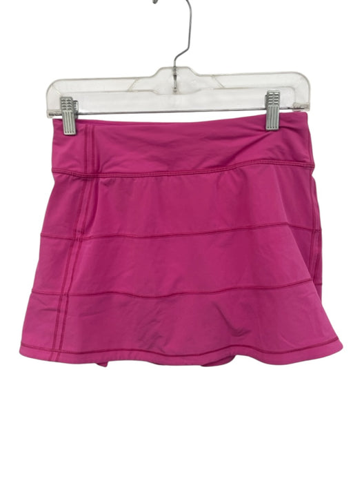 Lululemon Size 4 Hot pink Polyester Blend Elastic Waist Tiered Skort Skirt Hot pink / 4