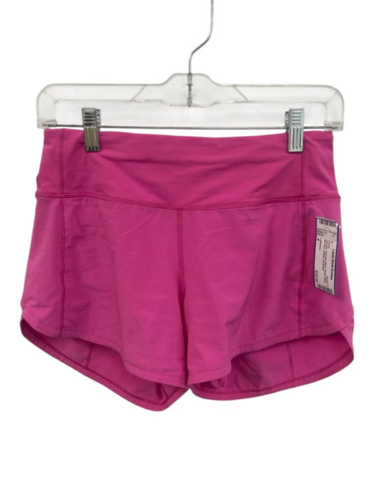 Lululemon Size 4 Hot pink Polyester Blend Elastic Waist Mid Rise Athletic Shorts Hot pink / 4