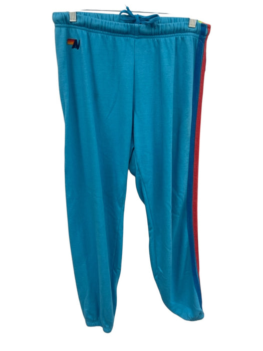 Aviator Nation Size XL Blue & Multi Cotton Elastic Waist Striped Pockets Pants Blue & Multi / XL
