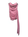Runaway The Label Size XS Light Pink Polyester Mini Scoop Neck Ruched Sash Dress Light Pink / XS