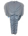 Amanda Uprichard Size S Blue Poly Blend Zip Back Draped Mini Ruched Dress Blue / S