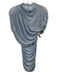 Amanda Uprichard Size S Blue Poly Blend Zip Back Draped Mini Ruched Dress Blue / S