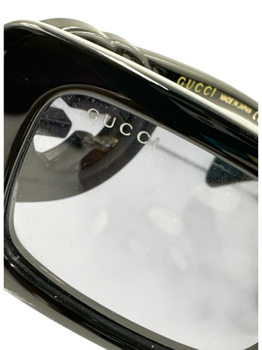 Gucci Black Acetate Rectangle Logo case incl Sunglasses Black