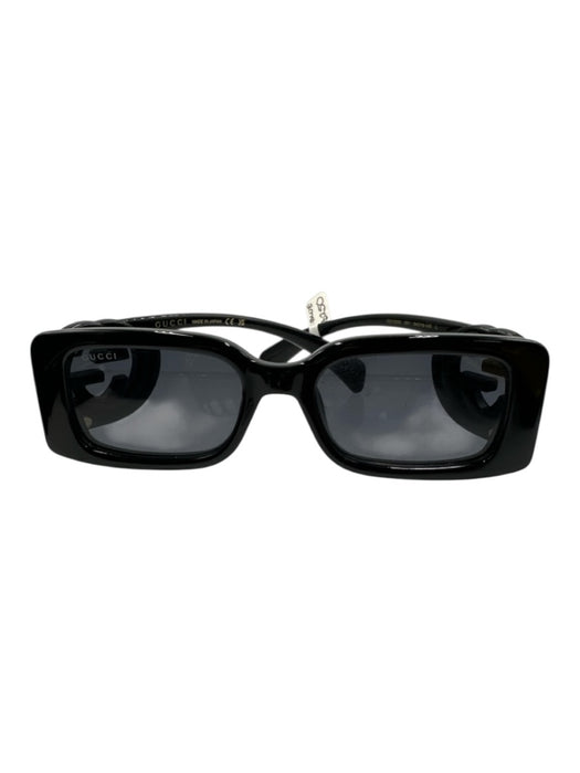 Gucci Black Acetate Rectangle Logo case incl Sunglasses Black