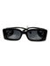 Gucci Black Acetate Rectangle Logo case incl Sunglasses Black