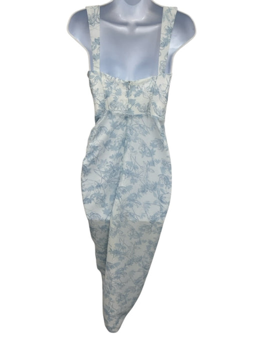 Adeirlina Size XS Light Blue Polyester Sleeveless Floral Button Front Dress Light Blue / XS