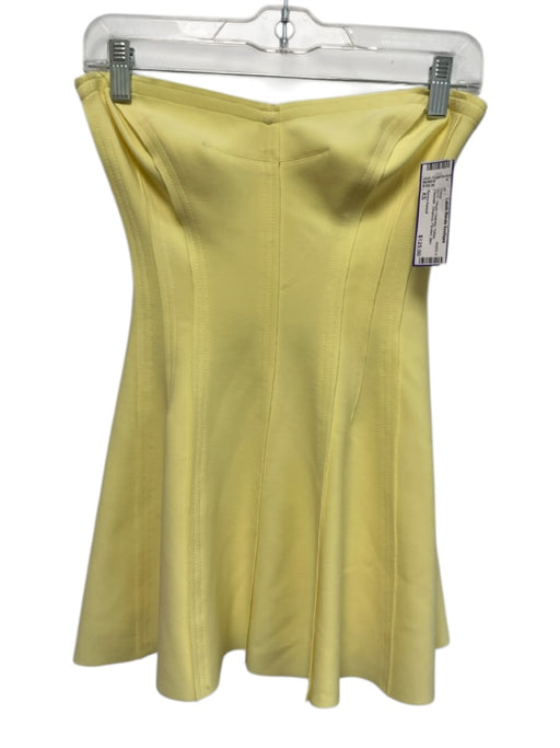 Norma Kamali Size XS Yellow Polyester Strapless Paneled Mini Dress Yellow / XS