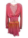 Rococo Sand Size XS Pink, Orange, Blue Polyester Long Sleeve Pleated Dress Pink, Orange, Blue / XS