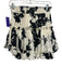 Misa Size XS Black & White Viscose Elastic Waist Abstract Floral Tiered Skirt Black & White / XS