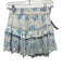 Love Shack Fancy Size XS Blue, White, Red Cotton Elastic Waist Floral Skirt Blue, White, Red / XS