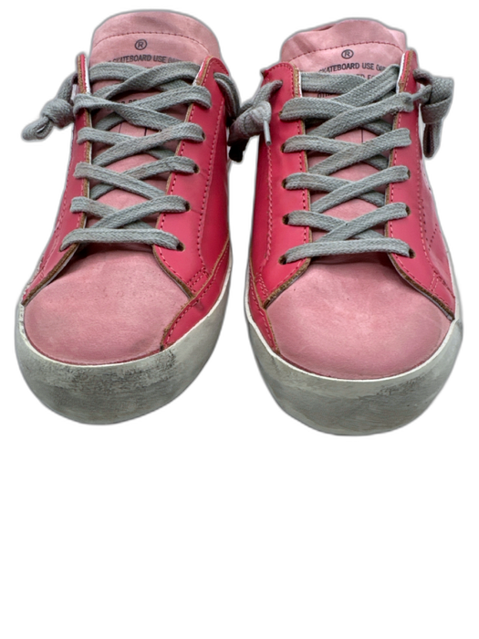 Golden Goose Shoe Size 37 Pink & gray Leather Brushed Low Top Superstar Sneakers Pink & gray / 37