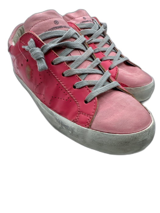 Golden Goose Shoe Size 37 Pink & gray Leather Brushed Low Top Superstar Sneakers Pink & gray / 37
