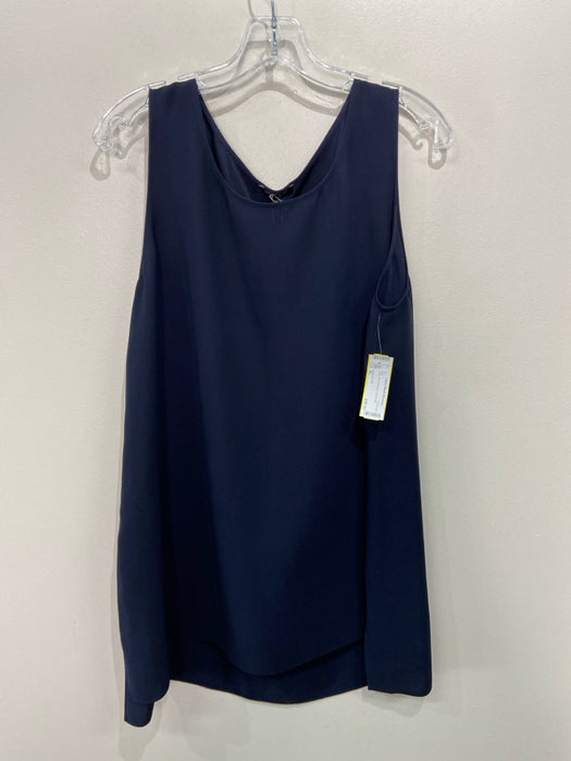 Lafayette 148 Size XL Navy Silk Sleeveless Top