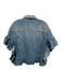MSGM Size 40 Light Wash Cotton Denim Short Sleeve Button Front Ruffle Jacket Light Wash / 40