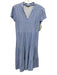 Jude Connally Size XS Blue, Orange & White Nylon Blend Cap Sleeve V Neck Dress Blue, Orange & White / XS