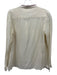Marie Louise de Monterey Size 10 Yellow Beige & Multi Viscose Breast Pockets Top Yellow Beige & Multi / 10