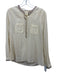 Marie Louise de Monterey Size 10 Yellow Beige & Multi Viscose Breast Pockets Top Yellow Beige & Multi / 10