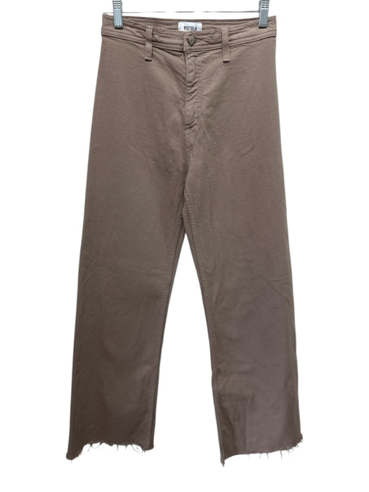 Pistola Size 26 Taupe Beige Cotton Blend Denim High Waist Button & Zip Fly Jeans Taupe Beige / 26