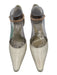 Charles Jourdan Shoe Size 7.5 Cream & Peach Leather Upper Ankle Buckle Pumps Cream & Peach / 7.5