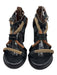 A.S. 98 Shoe Size 37 Black, Beige & Brown Leather Upper Strappy Sandals Black, Beige & Brown / 37