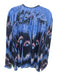 Chufy Size XS Mixed Blues & Purple Cupro Abstract Print Long Balloon Sleeve Top Mixed Blues & Purple / XS