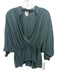 Maeve Size S Hunter Green Viscose Blend 1/2 Dolman Sleeve Wrap V Neck Top Hunter Green / S