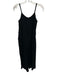 Eileen Fisher Size PP Black Cotton Gauze Spaghetti Strap Raw Hem Jumpsuit Black / PP