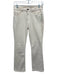 Ann Mashburn Size 25 Cream White Cotton Blend Denim 5 Pocket Cropped Flare Jeans Cream White / 25