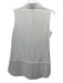 Hinson Wu Size XS White Cotton Blend Fabric Block Sleeveless Collared V Neck Top White / XS