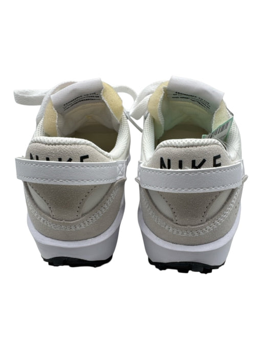 Nike Shoe Size 5.5 White & Cream textile upper Swoosh Low Top Lace Up Sneakers White & Cream / 5.5