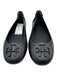 Tory Burch Shoe Size 5.5 Black Leather Upper Logo Scrunch Ankle Pump Flats Black / 5.5