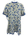Tuckernuck Size XS Beige, Blue & Green Linen & Cotton Floral Lace Trim Dress Beige, Blue & Green / XS