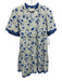 Tuckernuck Size XS Beige, Blue & Green Linen & Cotton Floral Lace Trim Dress Beige, Blue & Green / XS