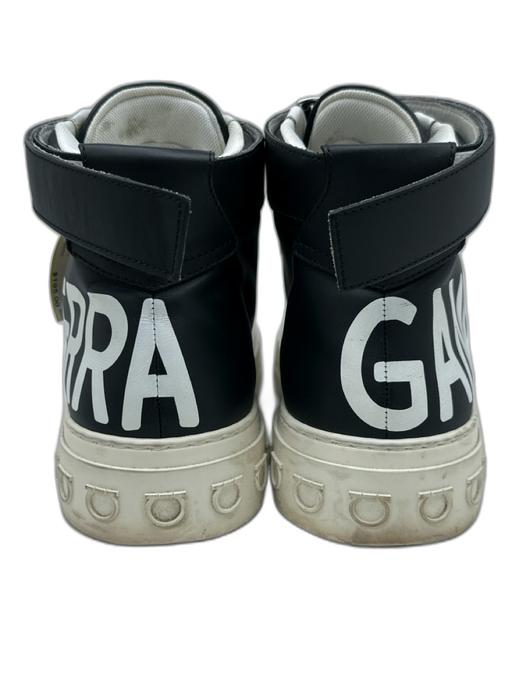 Salvatore Ferragamo Shoe Size 8 AS IS Navy Blue & White Leather High Top Shoes Navy Blue & White / 8
