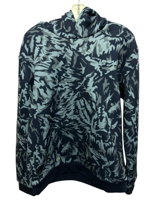 Greyson NWT Size L Blue & Light Blue Print Synthetic Camo Hoodie Men's Jacket Blue & Light Blue Print / L