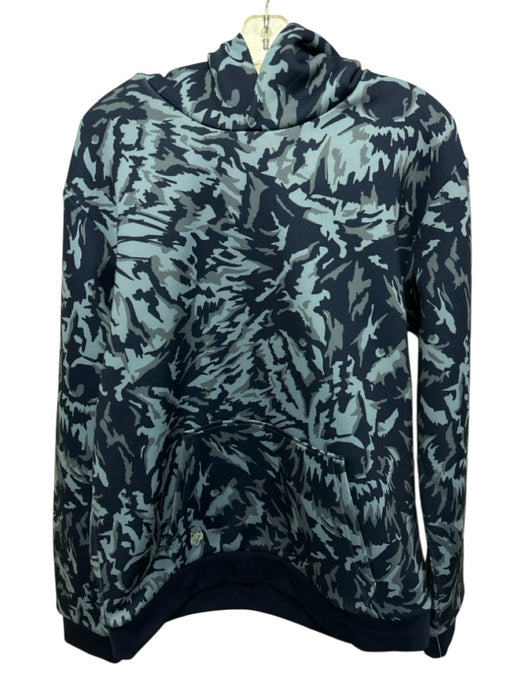 Greyson NWT Size L Blue & Light Blue Print Synthetic Camo Hoodie Men's Jacket Blue & Light Blue Print / L