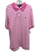 Polo Size XXL Pink & White Cotton Striped Polo Men's Short Sleeve Pink & White / XXL