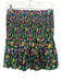 Tanya Taylor Size S Black, Green, Multi Cotton Smocked Waist Band Skirt Black, Green, Multi / S