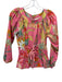 Spartina Size XS Pink, Green, Red Cotton Floral Long Balloon Sleeve Top Pink, Green, Red / XS