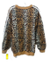 Adidas Size M Tan & black Cotton Leopard Print Oversized Sweatshirt Tan & black / M