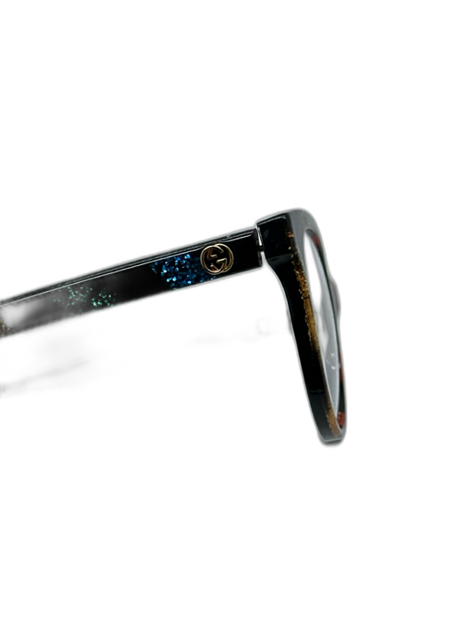 Gucci Black & Multi Acetate Shimmer Box Inc. Glasses Black & Multi