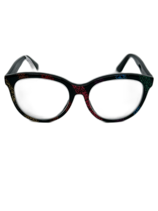 Gucci Black & Multi Acetate Shimmer Box Inc. Glasses Black & Multi