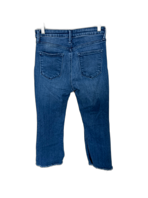 Just Black Denim Size 27 Medium Wash Straight Leg Cropped Raw Hem Jeans Medium Wash / 27